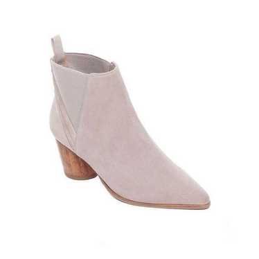 Bernardo Ferris Suede Pointed Toe Bootie Beige Siz