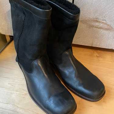 UGG Black Leather Boots