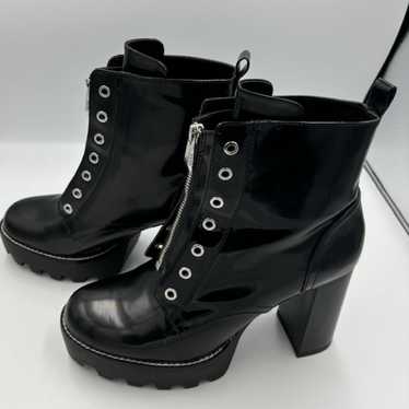 NWOT Zara Patent Leather Moto Boots - image 1