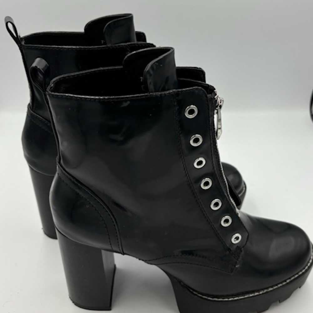 NWOT Zara Patent Leather Moto Boots - image 2