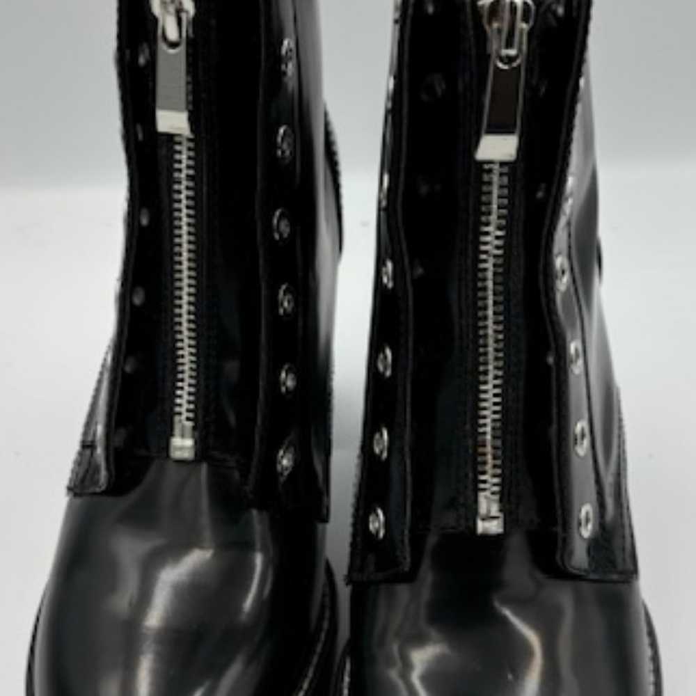 NWOT Zara Patent Leather Moto Boots - image 3