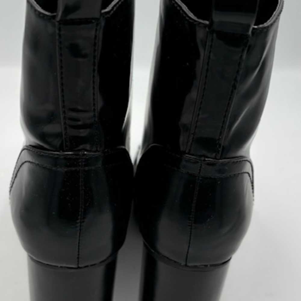 NWOT Zara Patent Leather Moto Boots - image 4