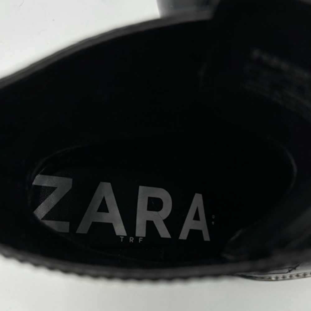 NWOT Zara Patent Leather Moto Boots - image 5