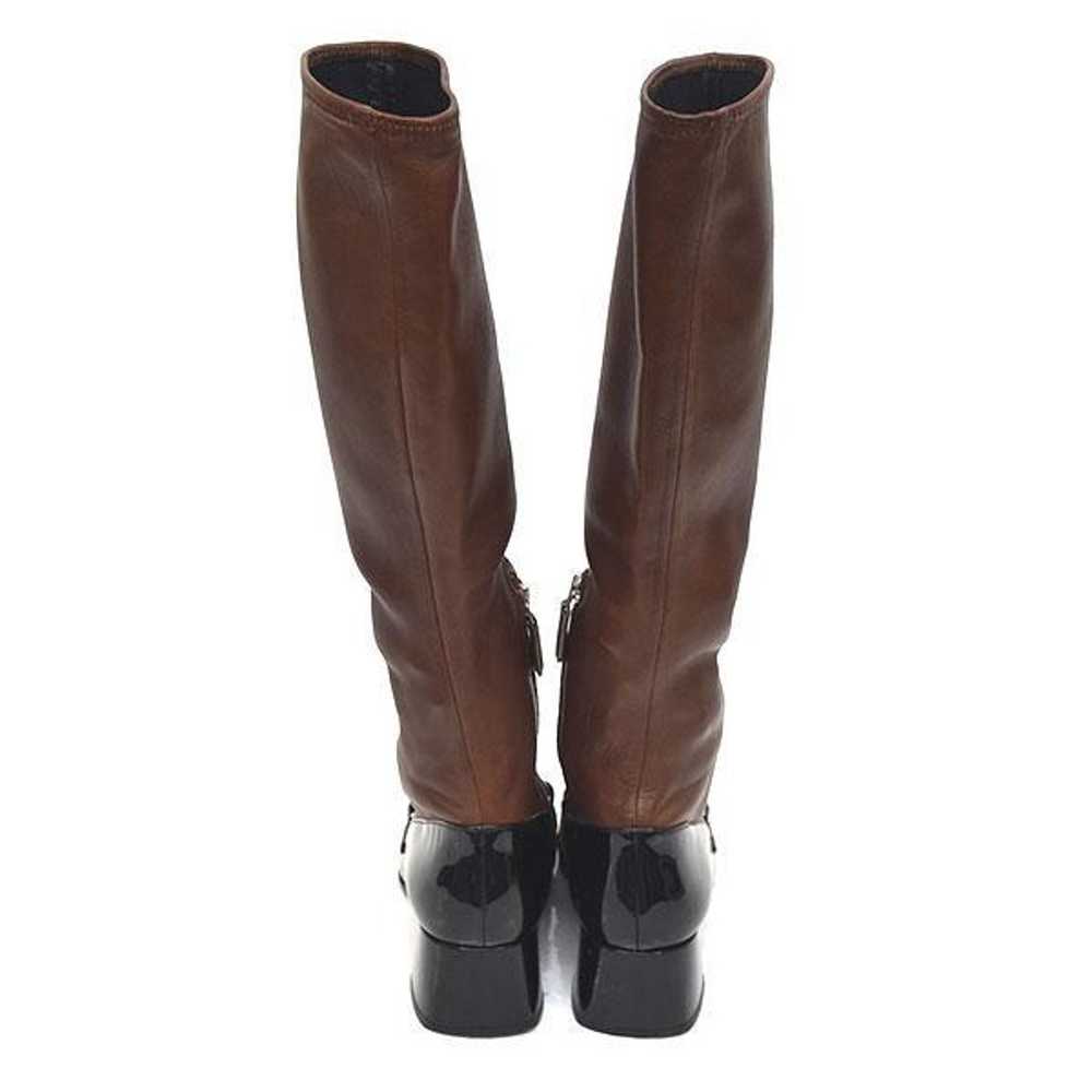 Prada Chain Fringe Square Toe Long Boots 35 (appr… - image 6