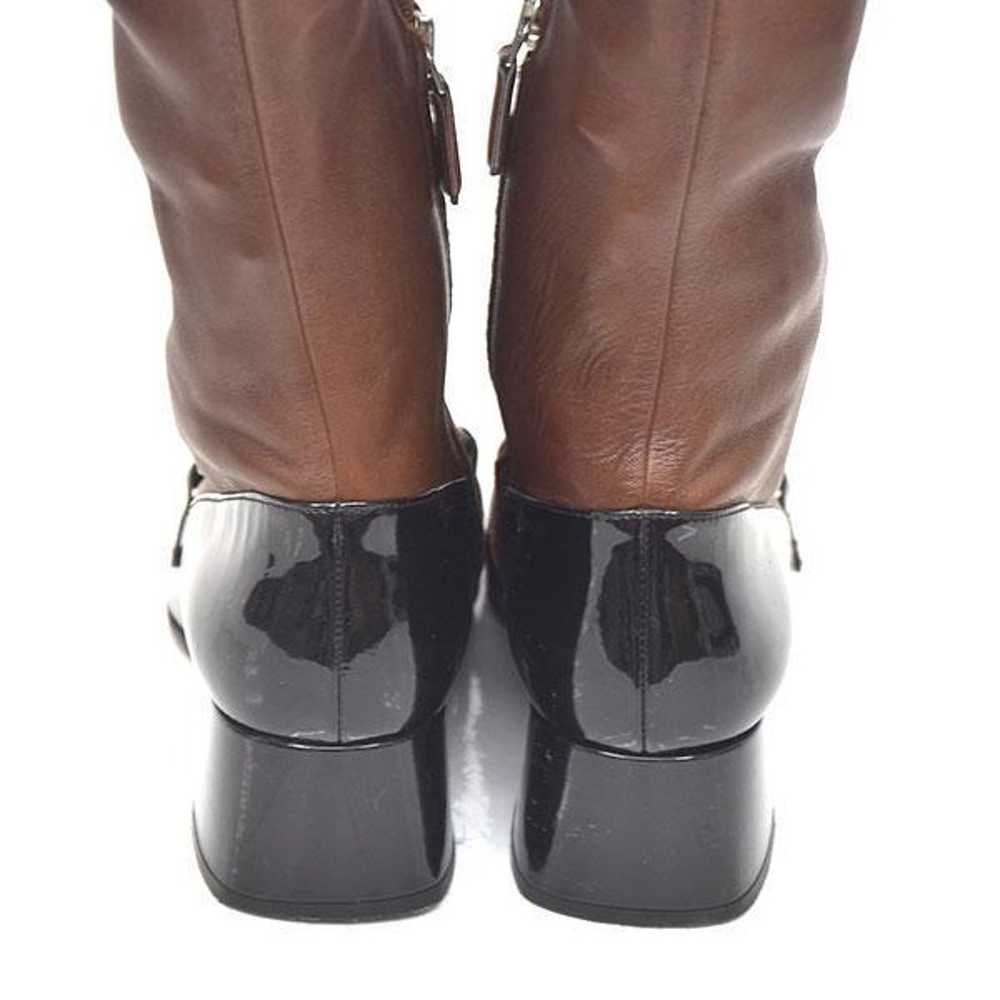 Prada Chain Fringe Square Toe Long Boots 35 (appr… - image 7