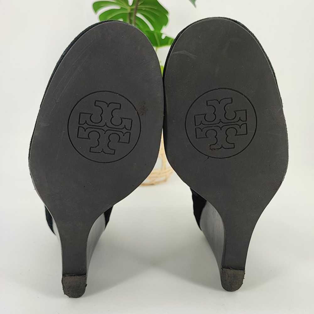 Tory Burch Woman’s Aaden Black Suede Wedge Angel … - image 8