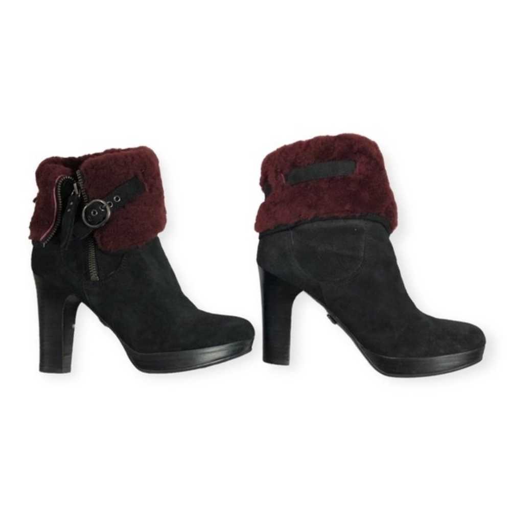 UGG Pure Scarlet Suede Leather Shearling Cuffs Fo… - image 2