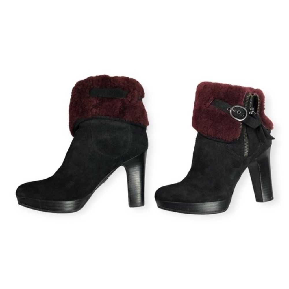 UGG Pure Scarlet Suede Leather Shearling Cuffs Fo… - image 4