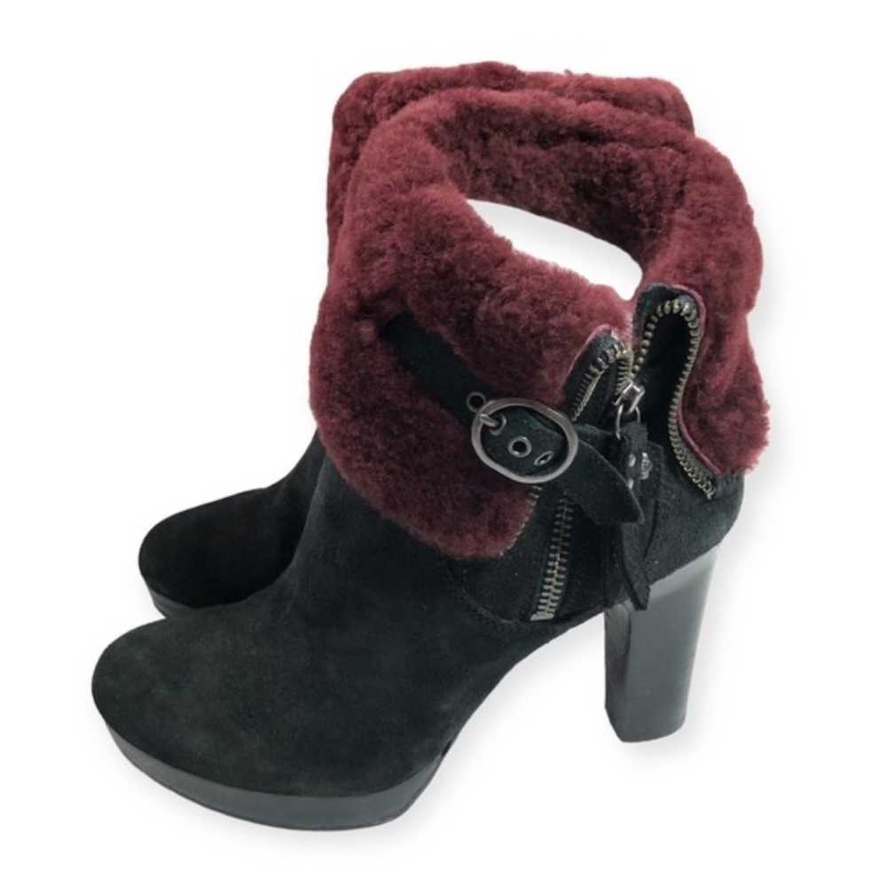 UGG Pure Scarlet Suede Leather Shearling Cuffs Fo… - image 5