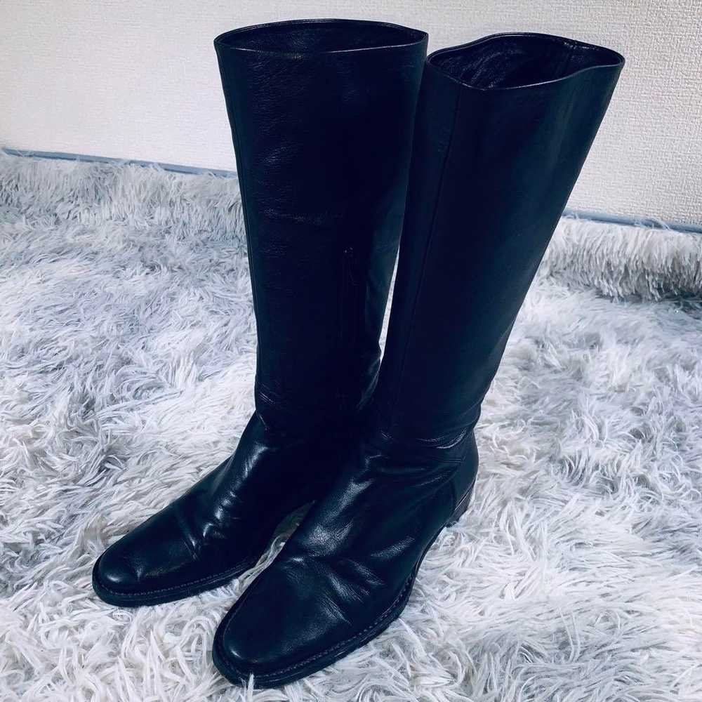 SAYA Saya [24.0] Leather Long Boots 5059 Made in … - image 1