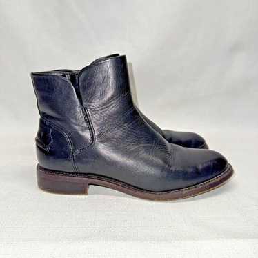 Franco Sarto L-Happily Black Leather Ankle Boots … - image 1