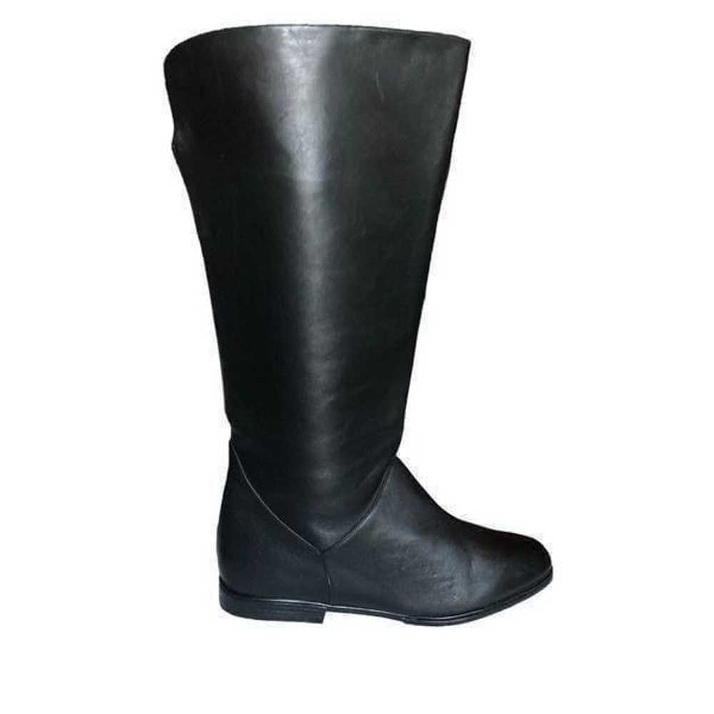 Womens Venezia Black leather riding boots size 9WW - image 2