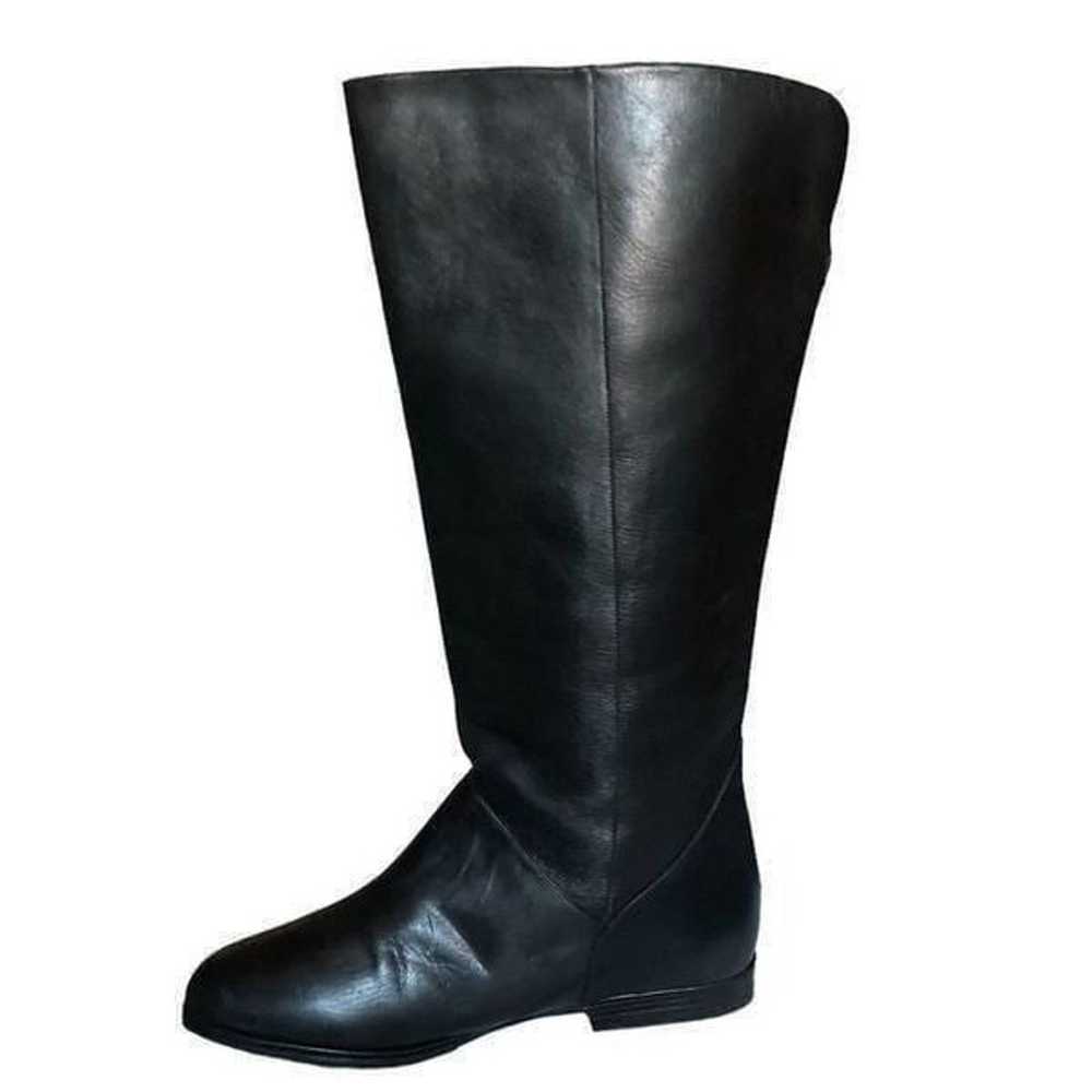 Womens Venezia Black leather riding boots size 9WW - image 3