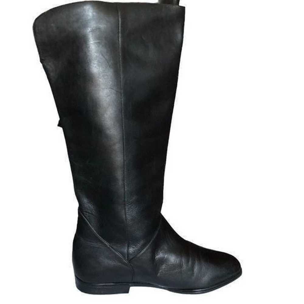 Womens Venezia Black leather riding boots size 9WW - image 6