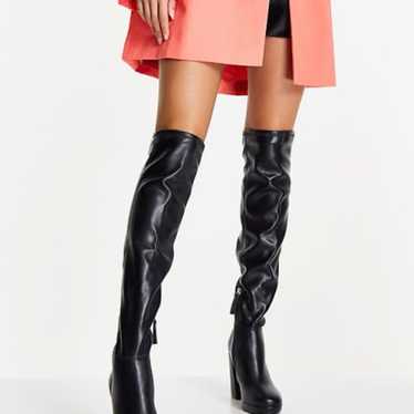 Steve Madden Magnifico heeled thigh boots in blac… - image 1