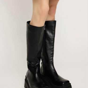 SQUARE TOE CHUNKY KNEE Boots