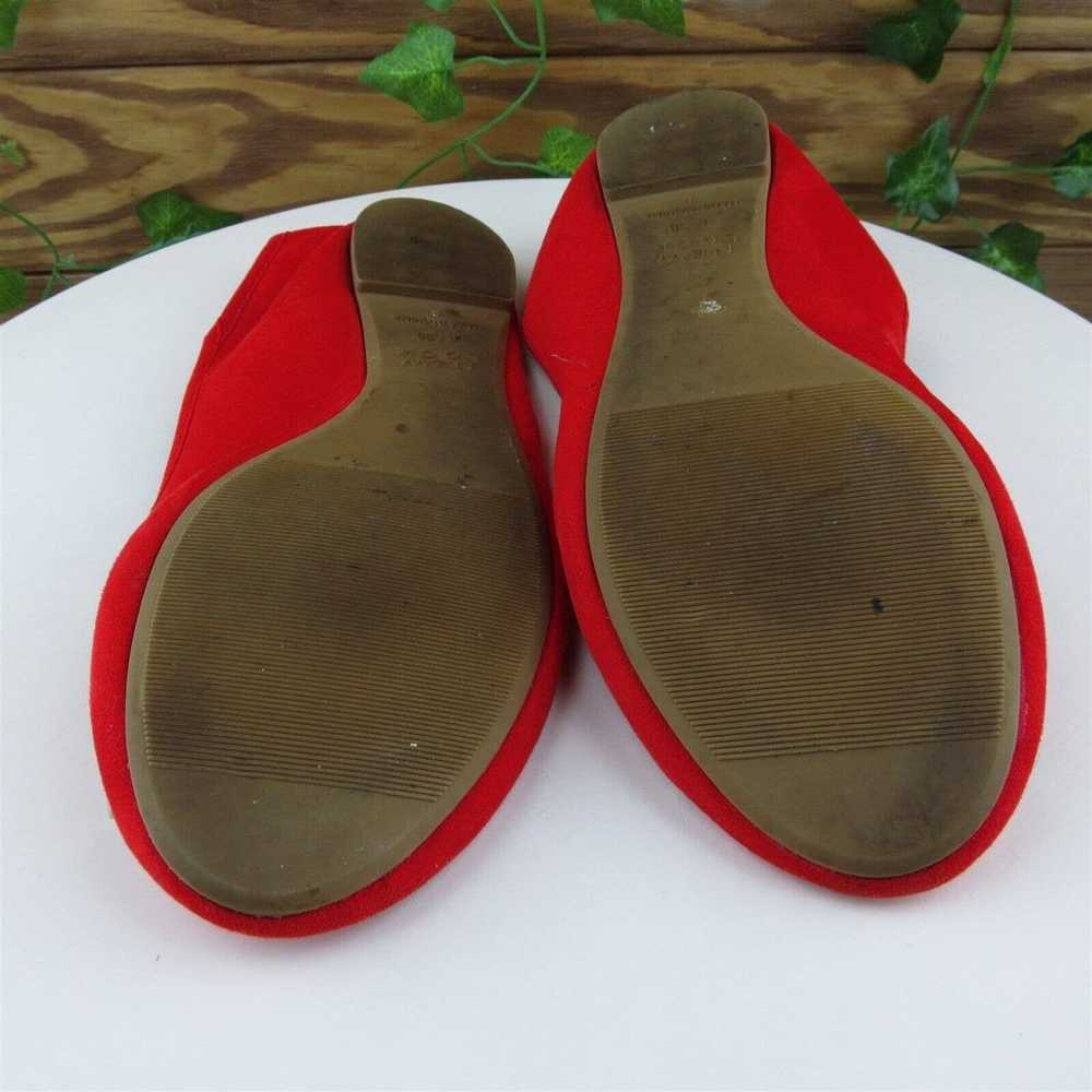 New Look Size 8 Flat Shoes Red Fabric Women M - image 10