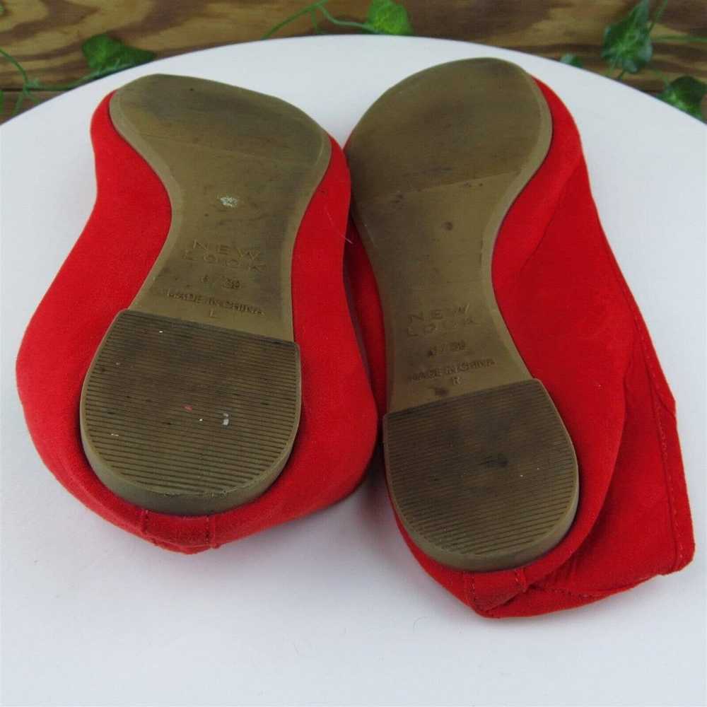 New Look Size 8 Flat Shoes Red Fabric Women M - image 9