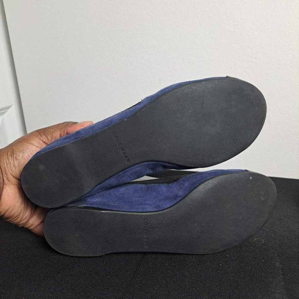 Cole haan blue suede black leather mixed media el… - image 5