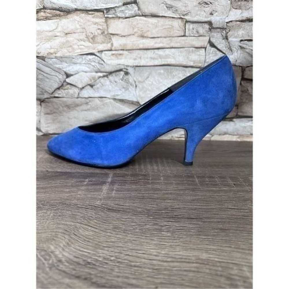 New Vintage Blue Suede Shoes by Josephine Size 10… - image 4