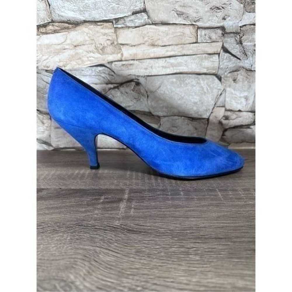 New Vintage Blue Suede Shoes by Josephine Size 10… - image 5