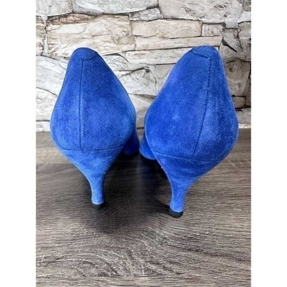 New Vintage Blue Suede Shoes by Josephine Size 10… - image 6