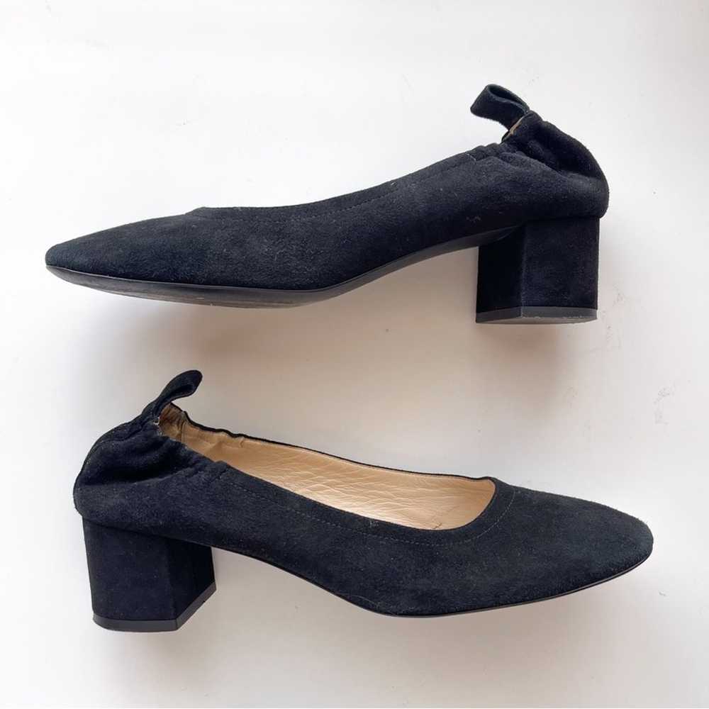 Everlane | Everyday Black Suede Block Slide Heels - image 4