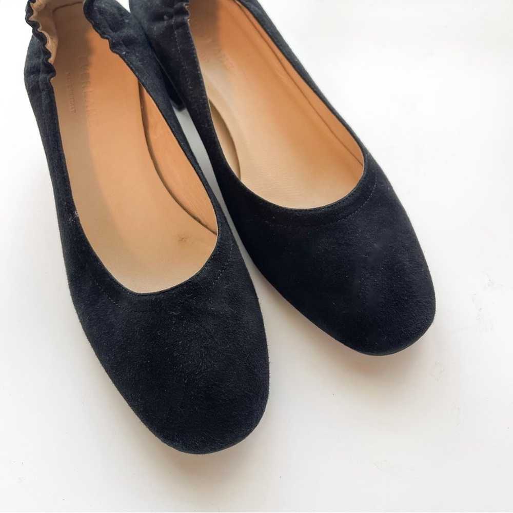 Everlane | Everyday Black Suede Block Slide Heels - image 8