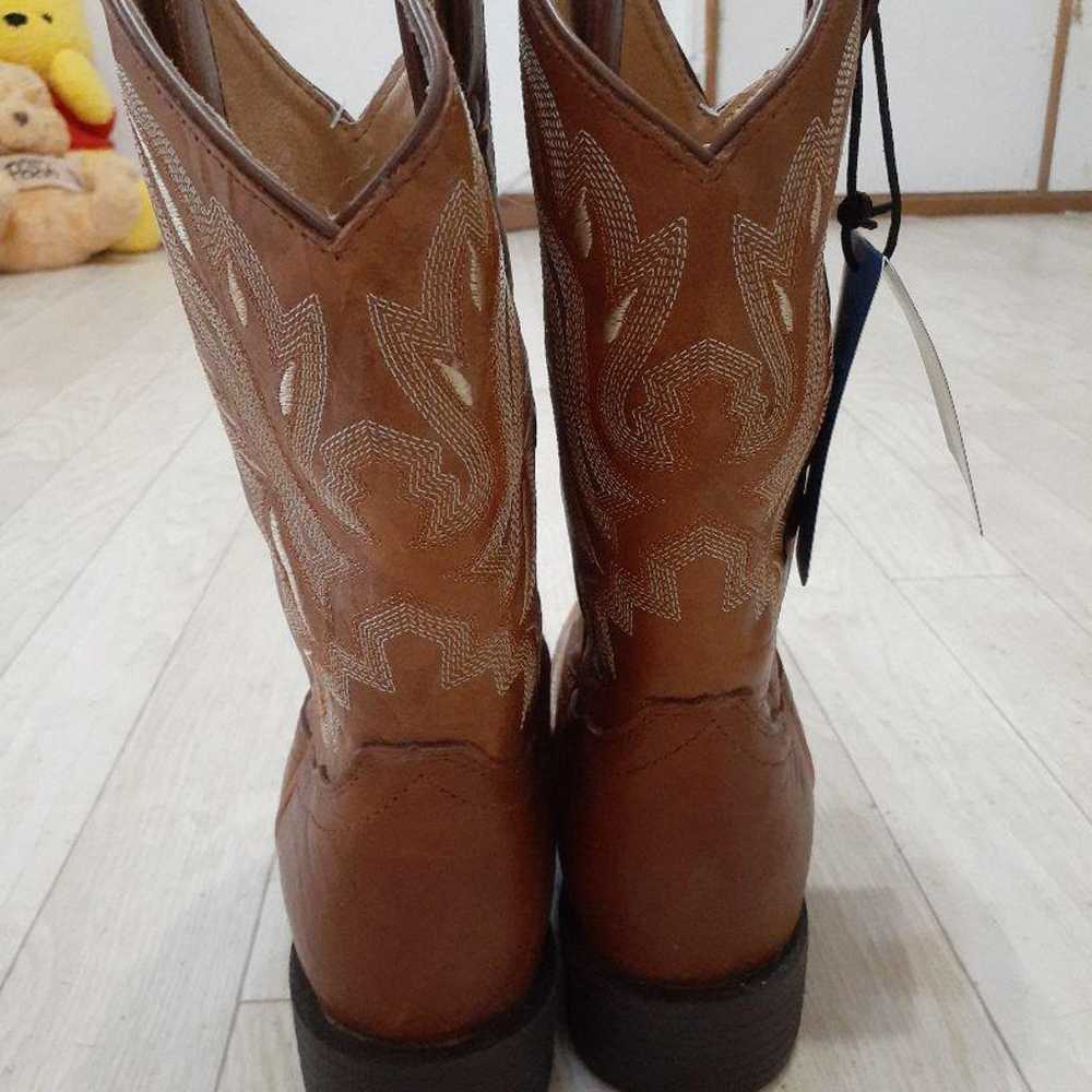 Western boots Brown Leather with Embroidery shyan… - image 4