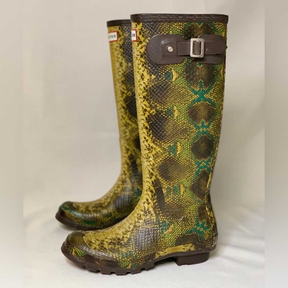 Hunter Rain Boots Women’s 7 Snake Carnaby Python … - image 10