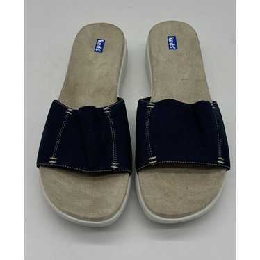 Keds Women's Sandal Blue Canvas Slide Open Toe Ca… - image 1