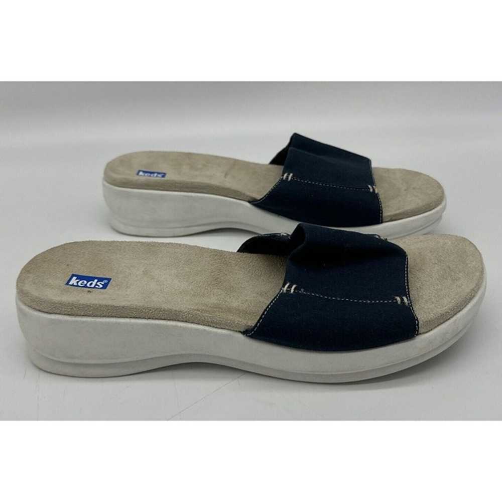 Keds Women's Sandal Blue Canvas Slide Open Toe Ca… - image 7