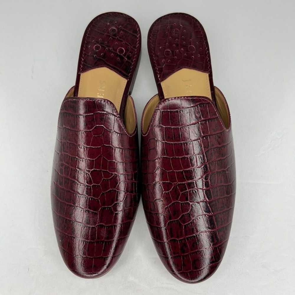 Jack Rogers Womens Maroon Delaney Croc Leather Sl… - image 4