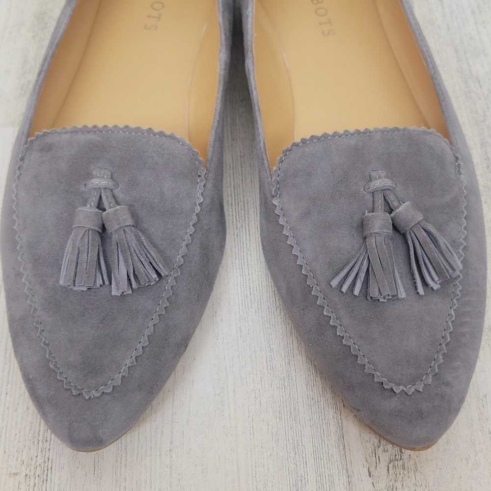 Talbots Grey Tassel Suede Driving Flats Size 9.5 - image 2