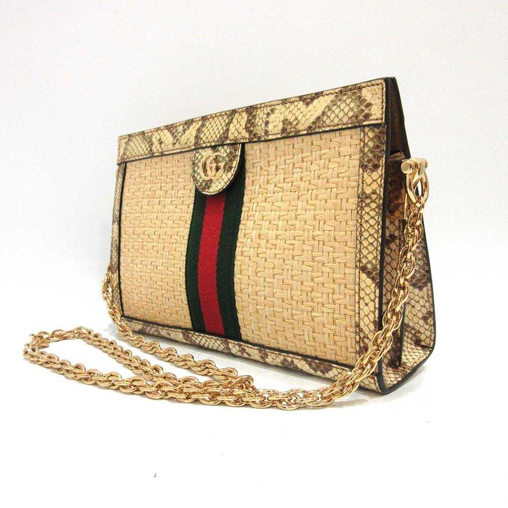 Gucci Gucci Gucci Ophidia GG Small Raffia Python … - image 2