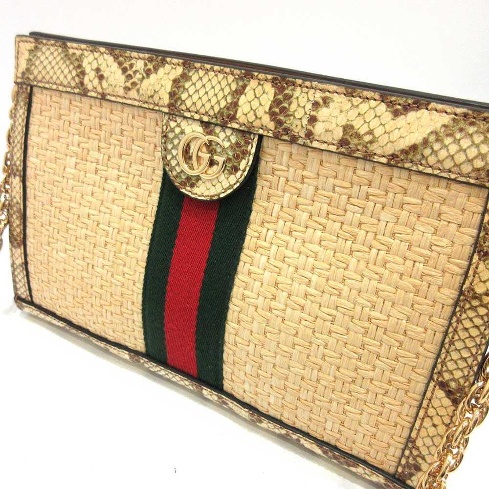 Gucci Gucci Gucci Ophidia GG Small Raffia Python … - image 4