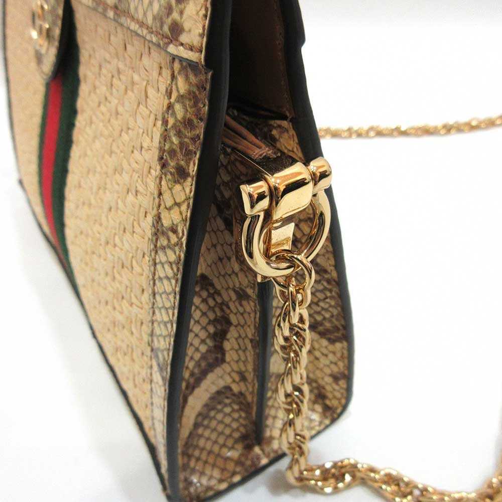 Gucci Gucci Gucci Ophidia GG Small Raffia Python … - image 6