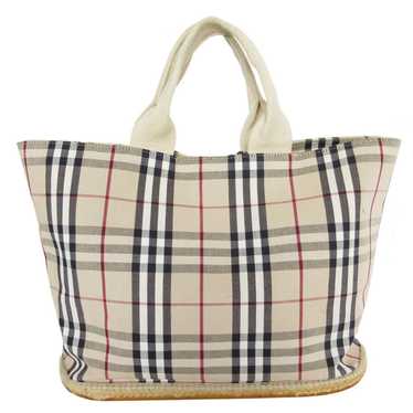 Burberry Nova Check Beige Canvas Tote Bag (Pre-Ow… - image 1