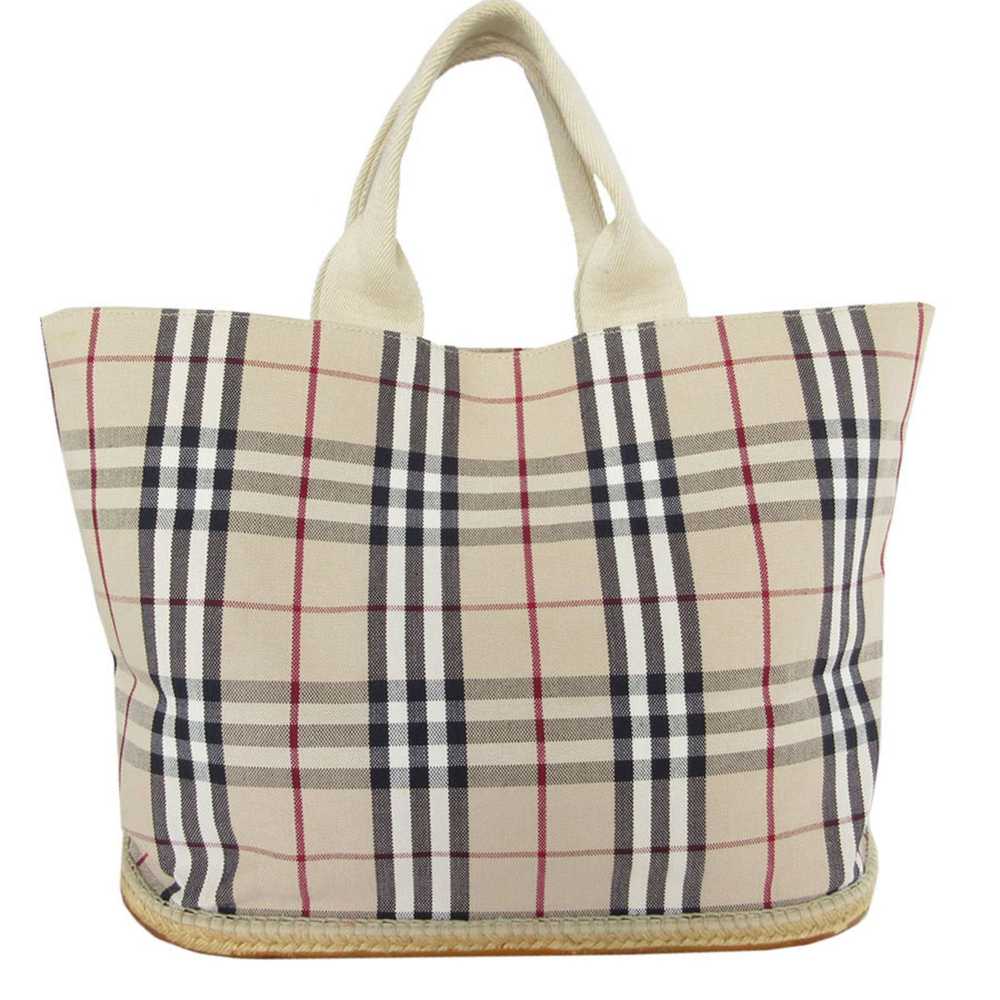 Burberry Nova Check Beige Canvas Tote Bag (Pre-Ow… - image 2