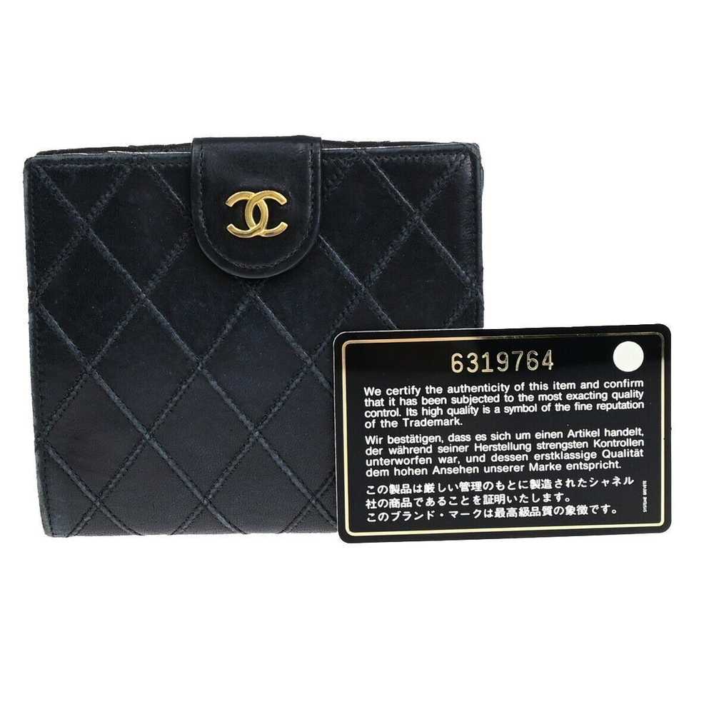 Chanel Vintage Black Leather Wallet (Pre-Owned) - image 2