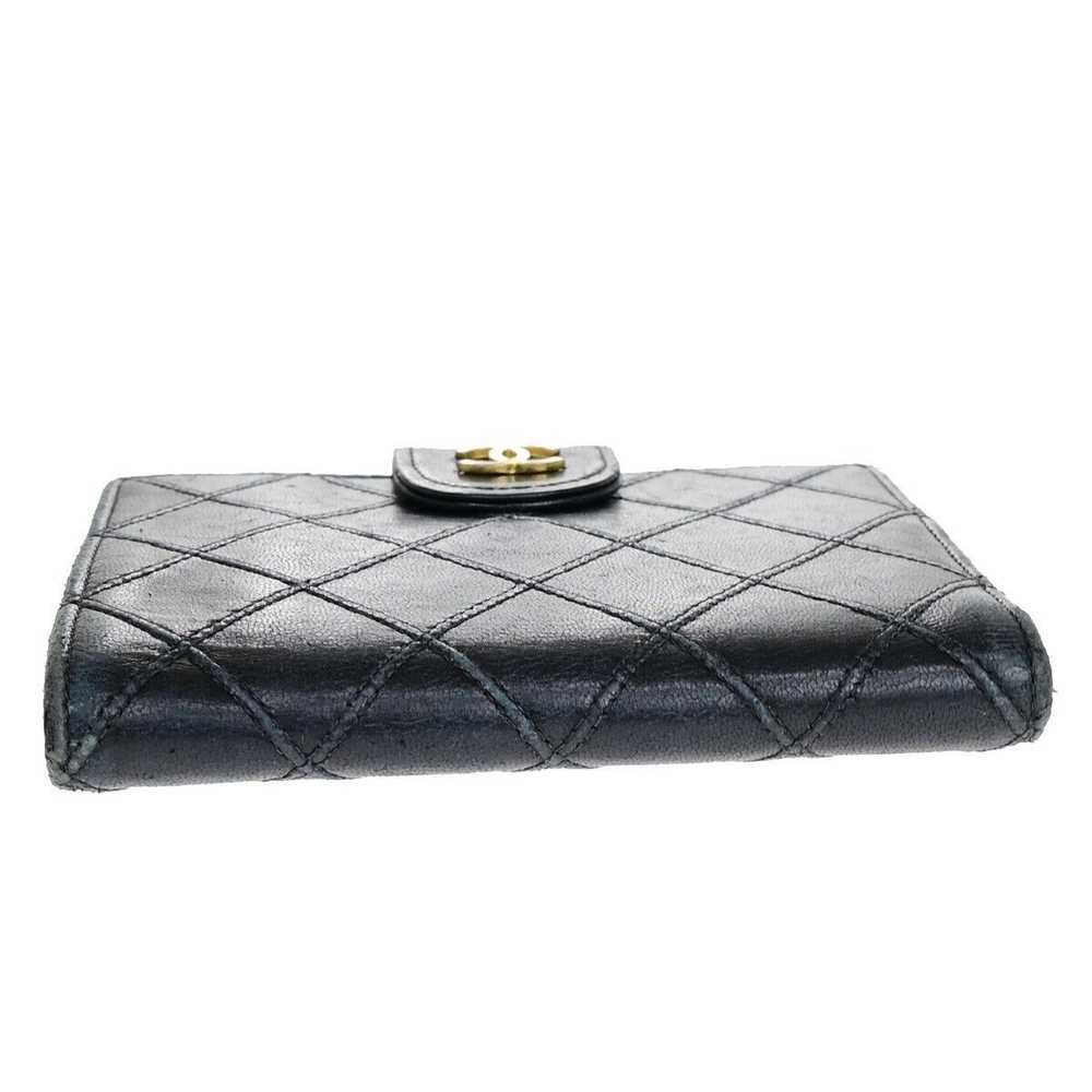 Chanel Vintage Black Leather Wallet (Pre-Owned) - image 3