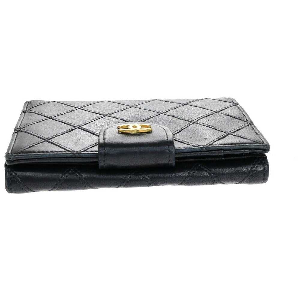 Chanel Vintage Black Leather Wallet (Pre-Owned) - image 4