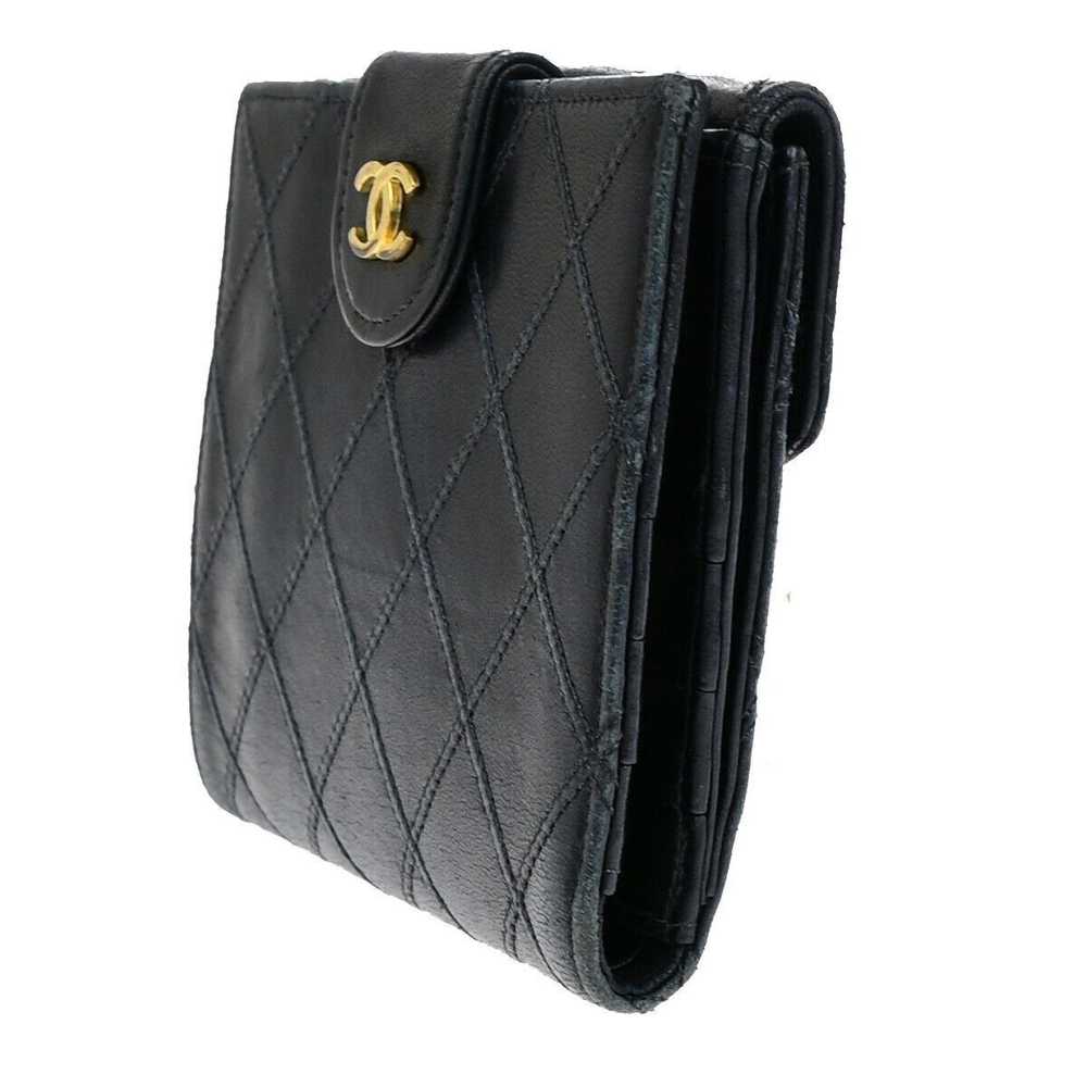 Chanel Vintage Black Leather Wallet (Pre-Owned) - image 8