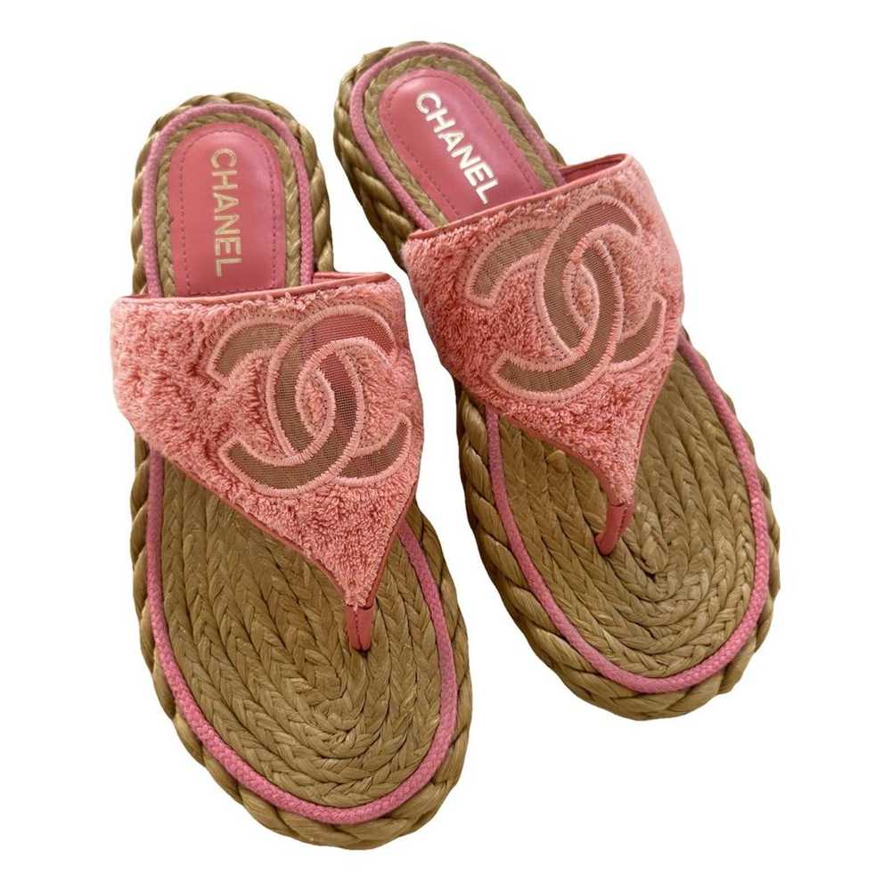 Chanel Cloth flip flops - image 1