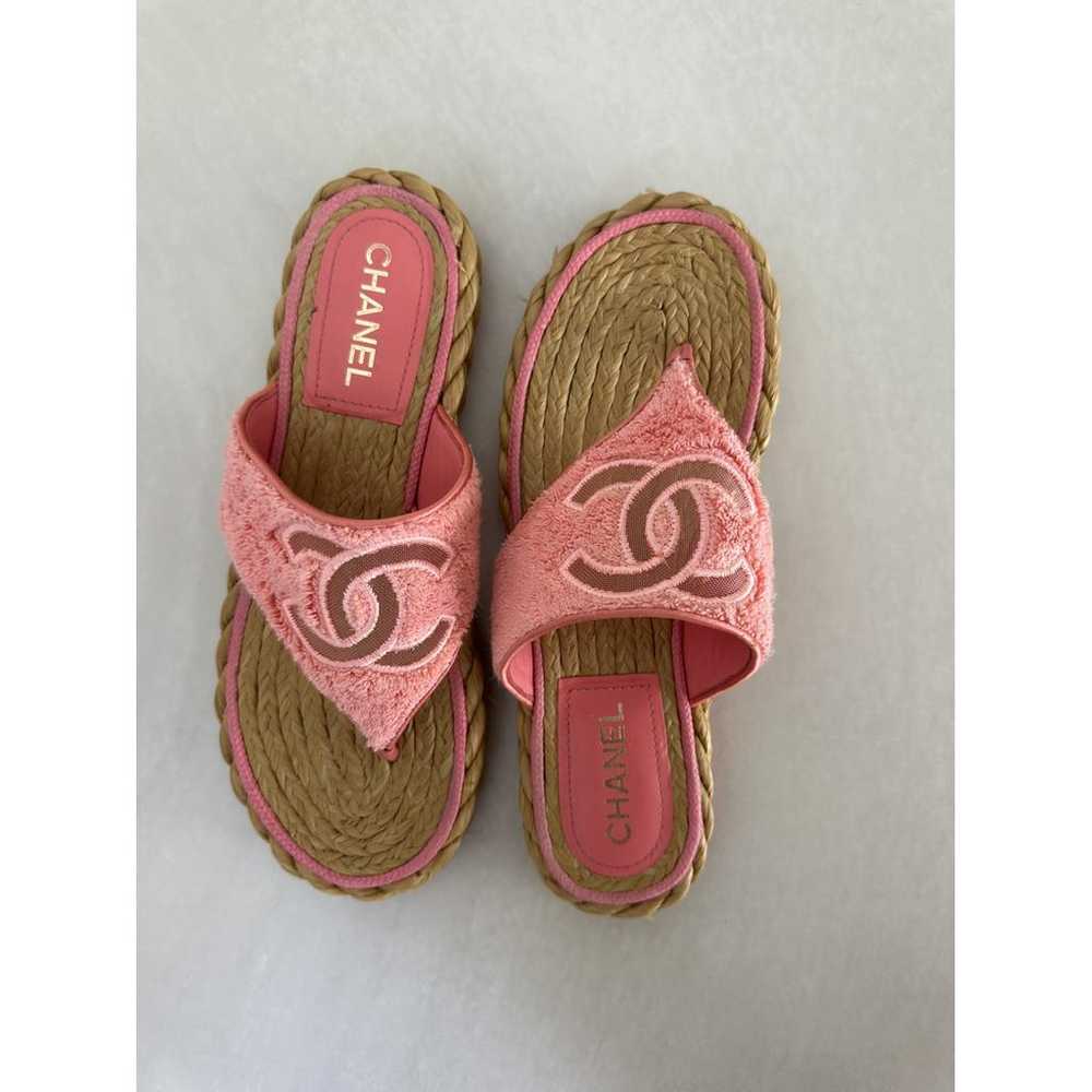 Chanel Cloth flip flops - image 4