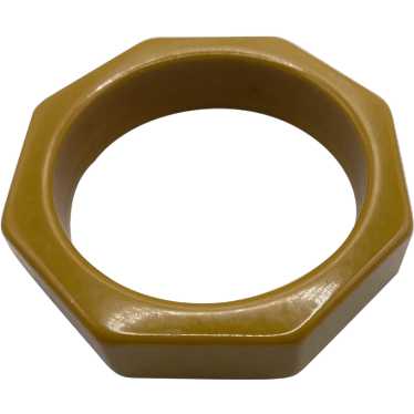 Lite Green Octagon Vintage Bakelite Bangle.