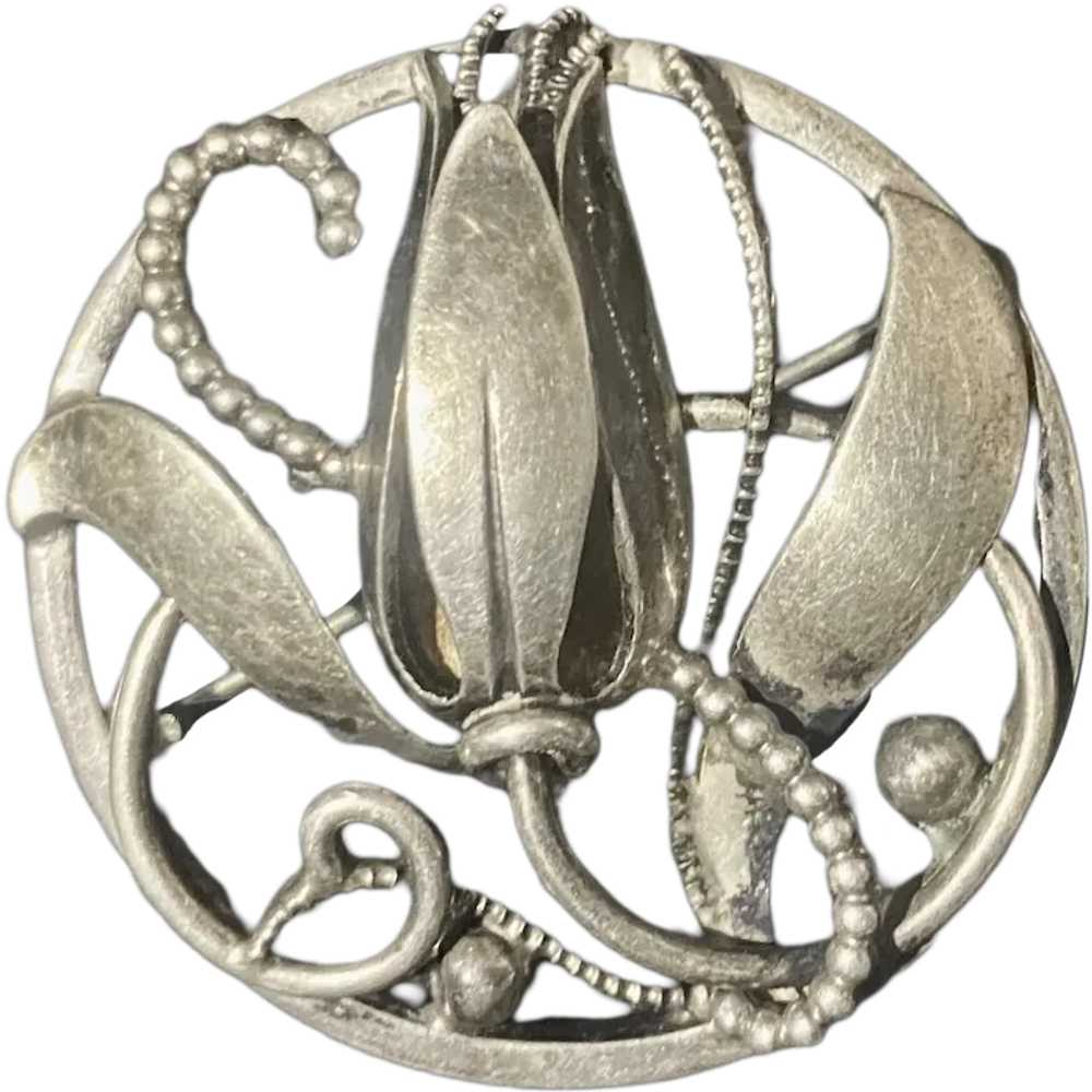 Sterling Silver Danish Pin circa 70s - image 1