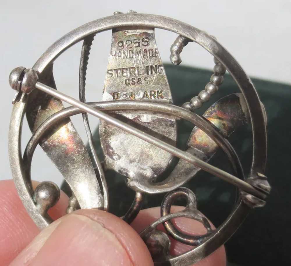 Sterling Silver Danish Pin circa 70s - image 4