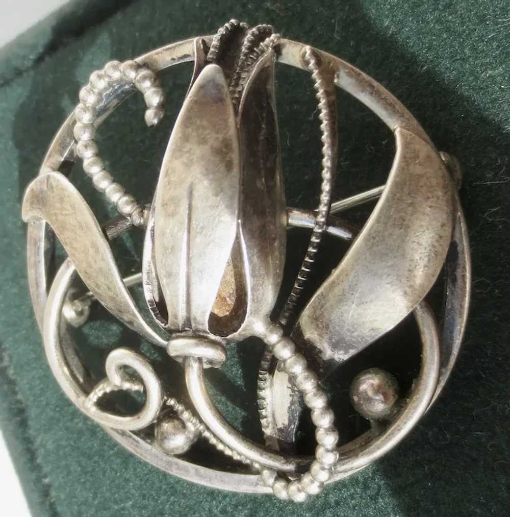 Sterling Silver Danish Pin circa 70s - image 6