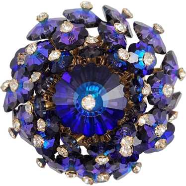 Vintage 1960s Vendome Brooch Blue and Purple Marga